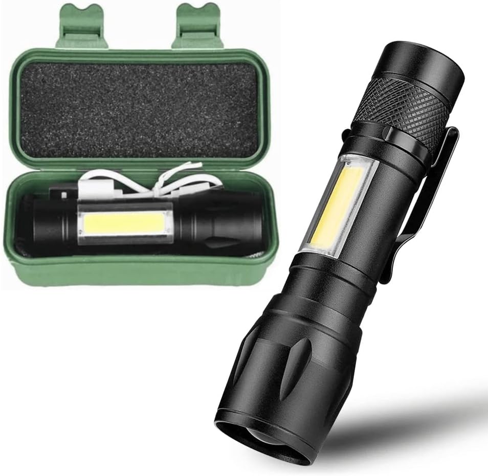 Mini Lanterna Led Tática 3 Modos Recarregável Camping Lampião