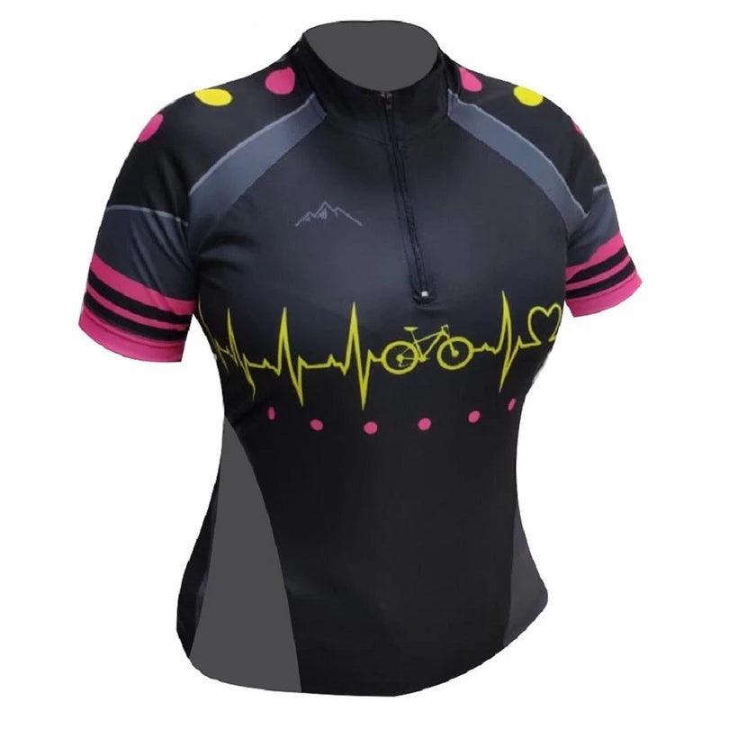 Camisa de ciclismo feminina