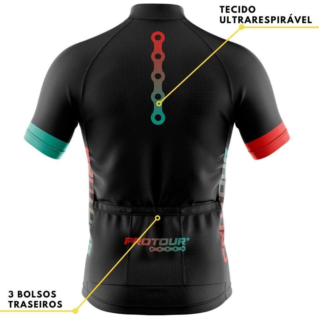 Camisa Ciclismo Masculina Pro Tour Leão de Judá Com Bolsos