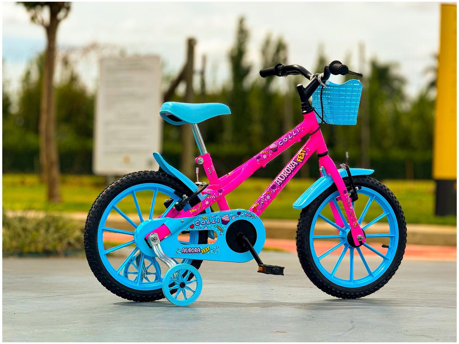 Bicicleta Colli Aurora Fest A.16 S/M Fem Rosa Neon
