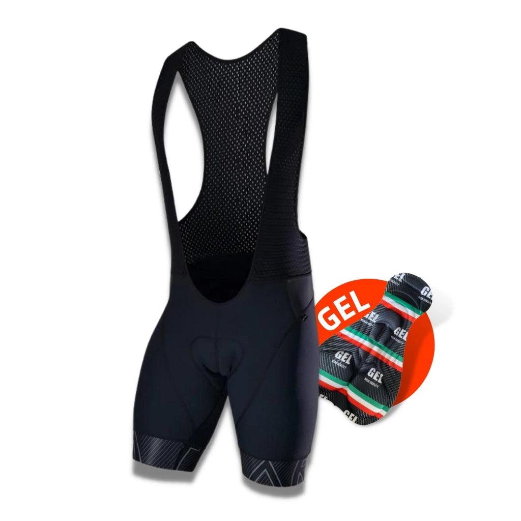 Kit de Ciclismo Masculino Camisa Italia e Bretelle Gel Way Bike
