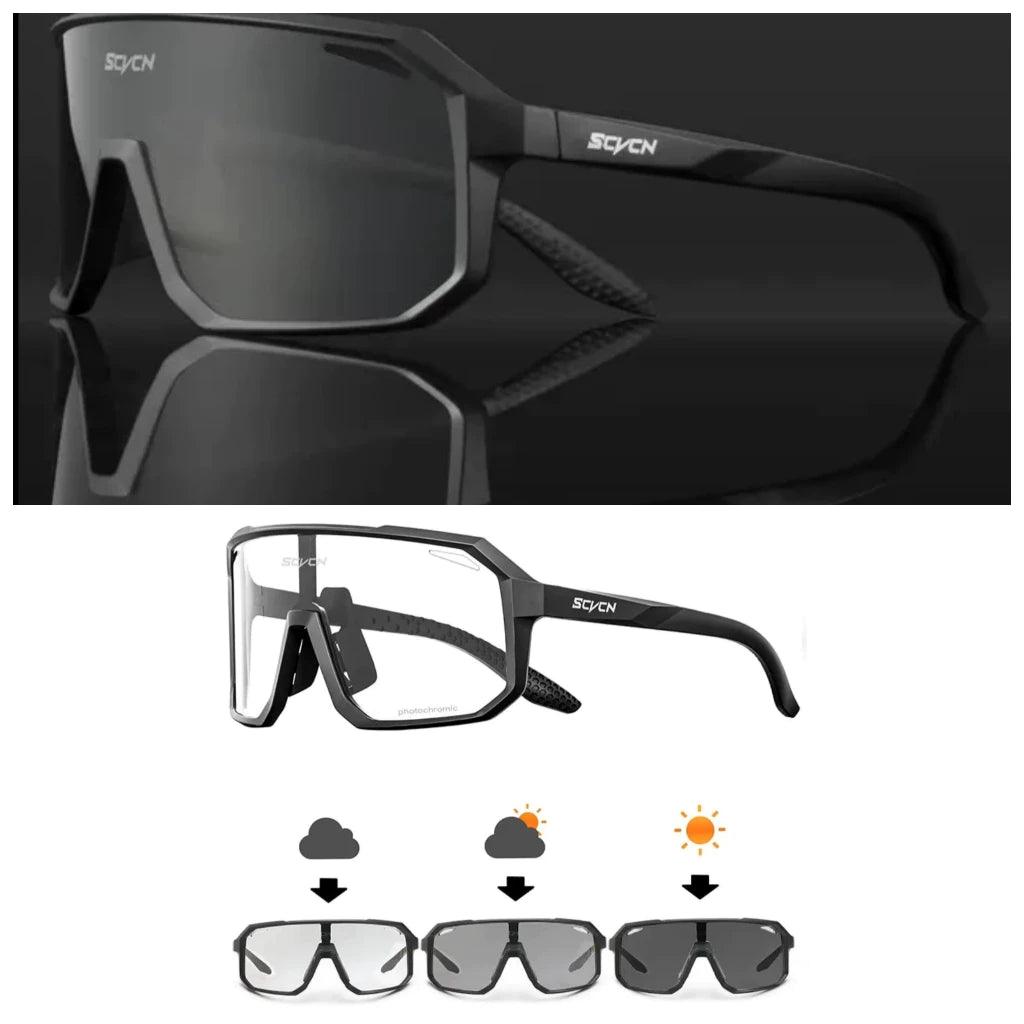 Óculos de Ciclismo Espelhado e Fotocromático