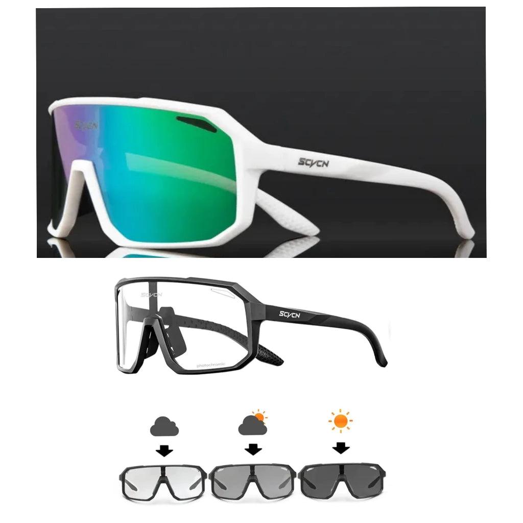 Óculos de Ciclismo Espelhado e Fotocromático