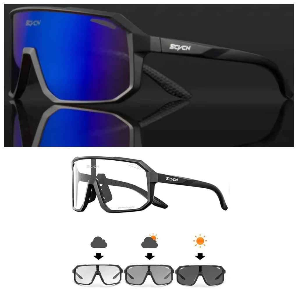 Óculos de Ciclismo Espelhado e Fotocromático