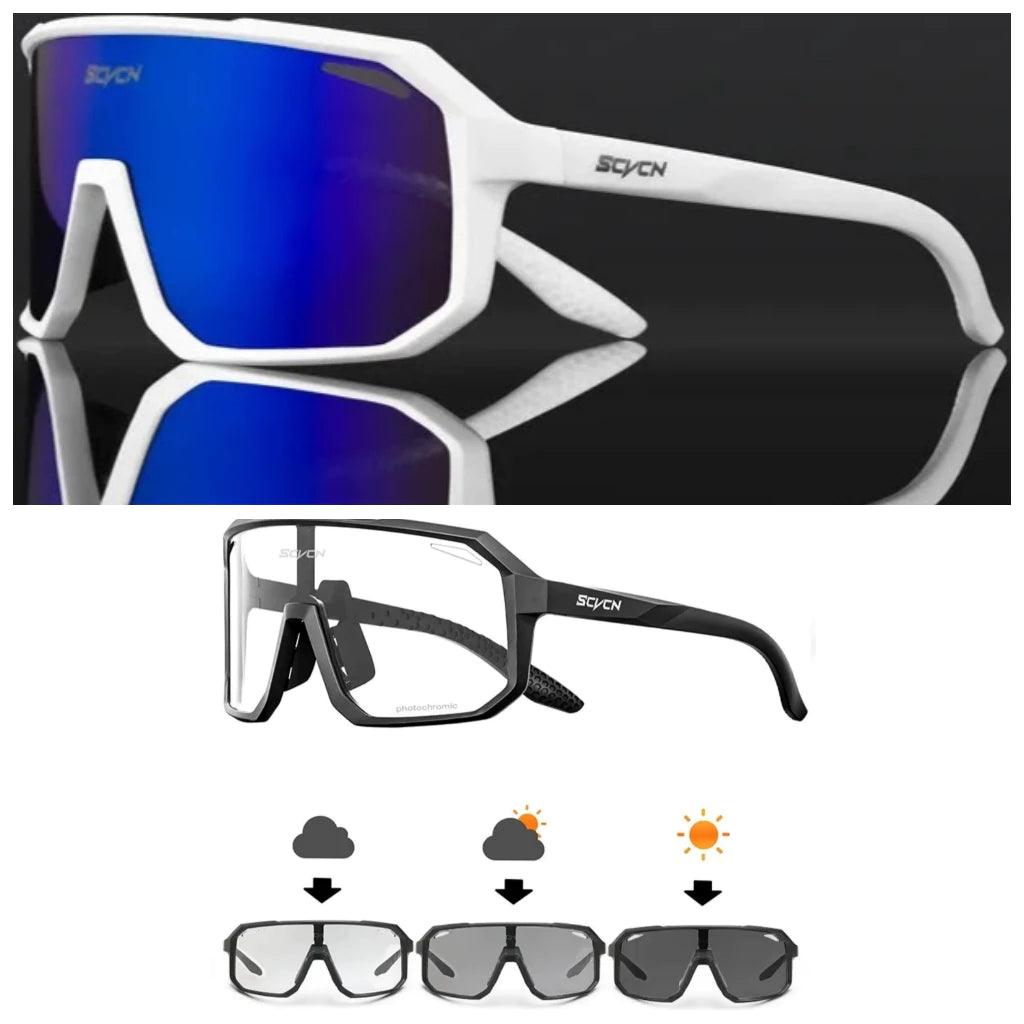 Óculos de Ciclismo Espelhado e Fotocromático