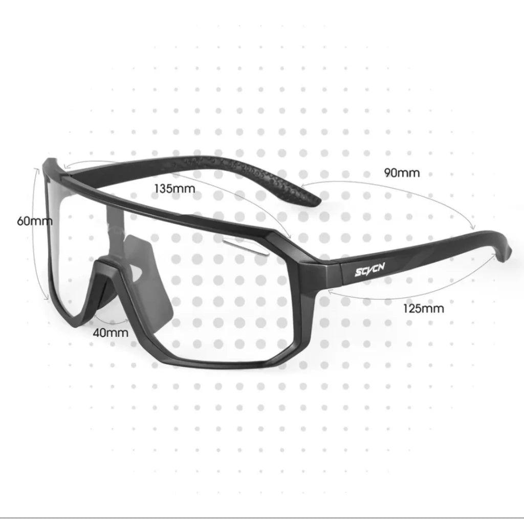 Óculos de Ciclismo Espelhado e Fotocromático