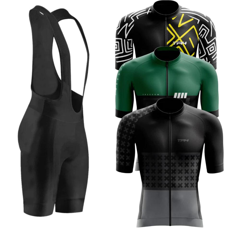 Kit Conjunto Ciclismo Masculino Camisa e Bretelle
