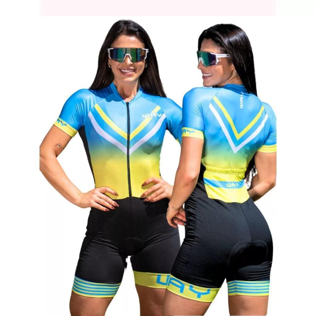 Macaquinho de Ciclismo Feminino  Roupa Bike Pedal MTB