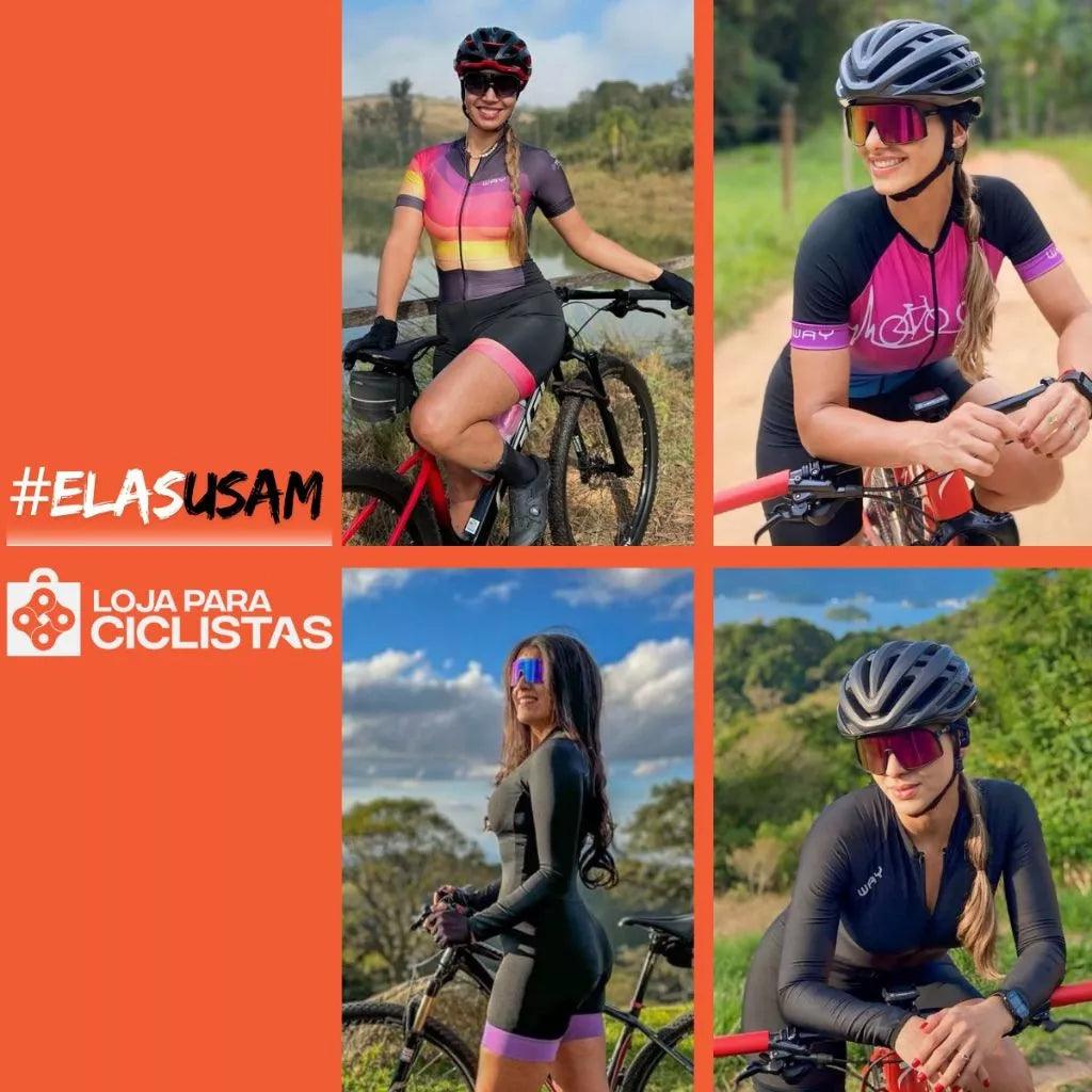 Macaquinho de Ciclismo Feminino  Roupa Bike Pedal MTB