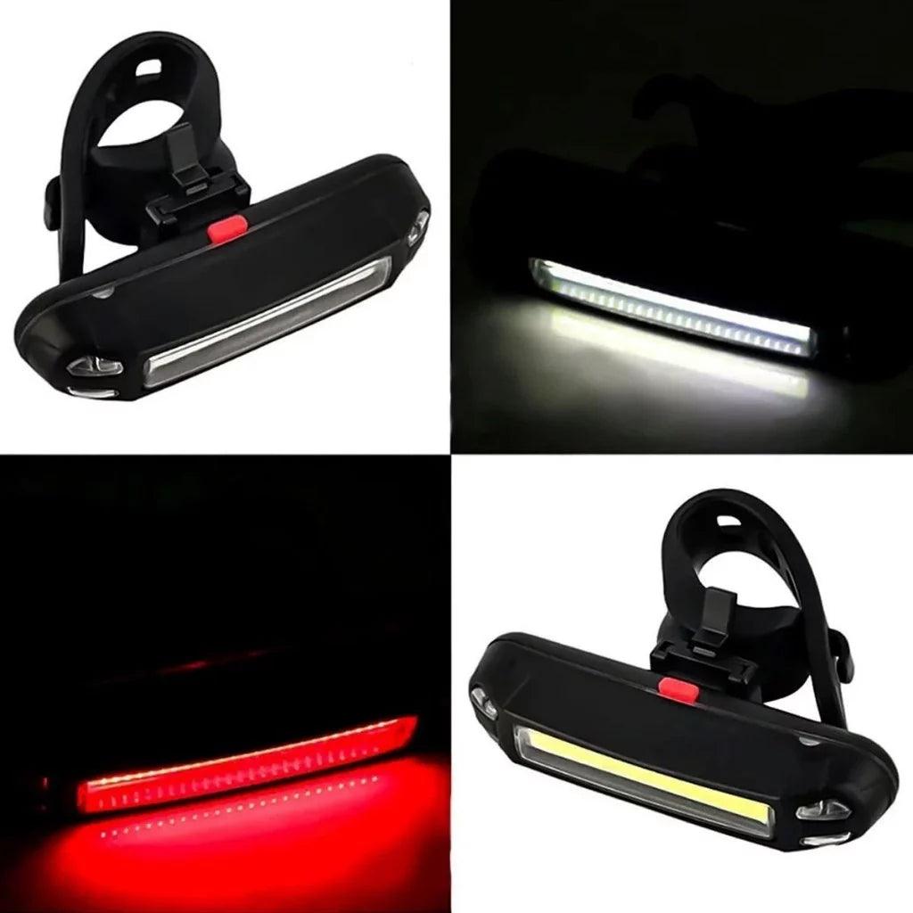 Lanterna Vermelho E Branco Pisca Strobo Bicicleta