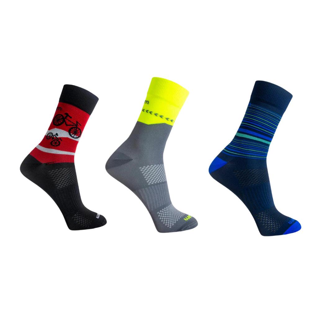 Kit 3 pares Meia Ciclismo Masculina Corrida Mountain Bike Rikam