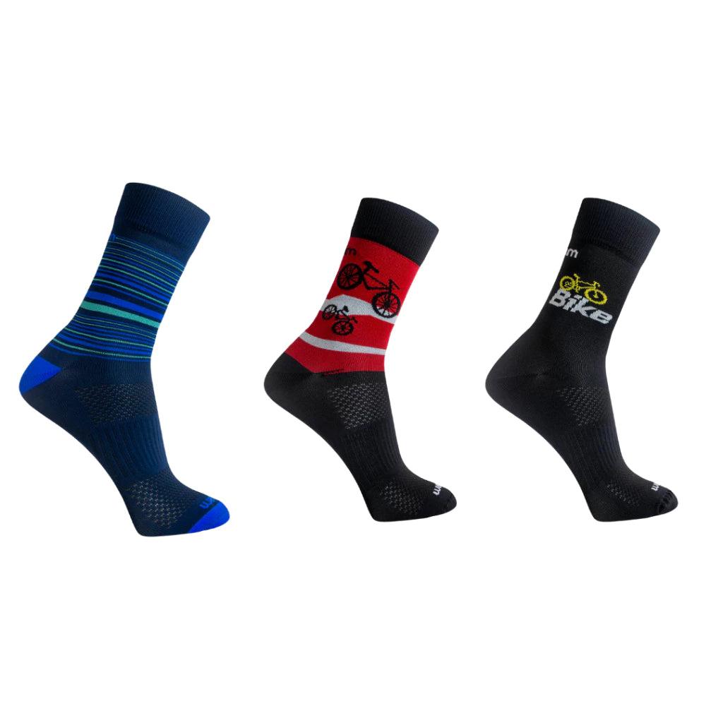 Kit 3 pares Meia Ciclismo Masculina Corrida Mountain Bike Rikam
