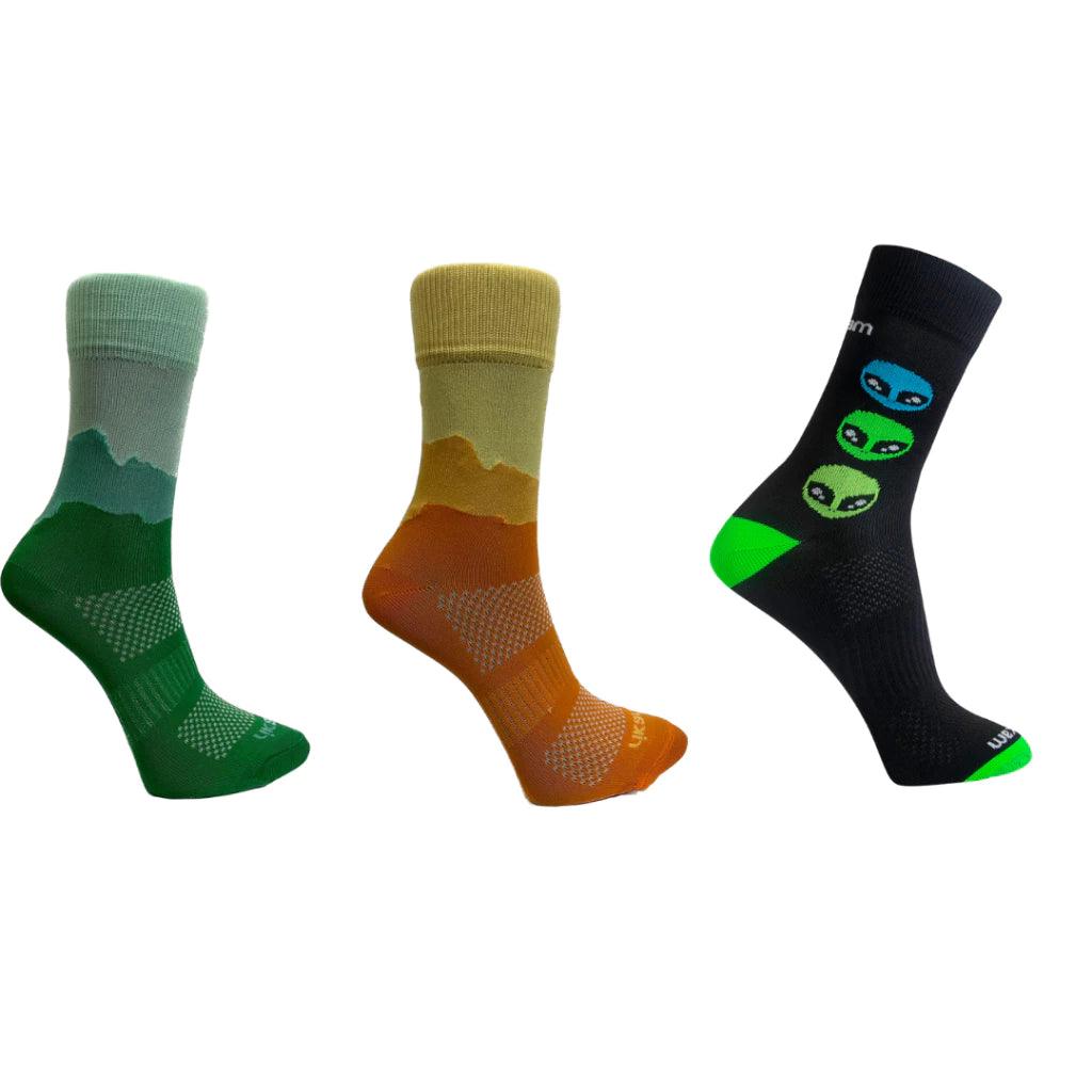 Kit 3 pares Meia Ciclismo Masculina Corrida Mountain Bike Rikam