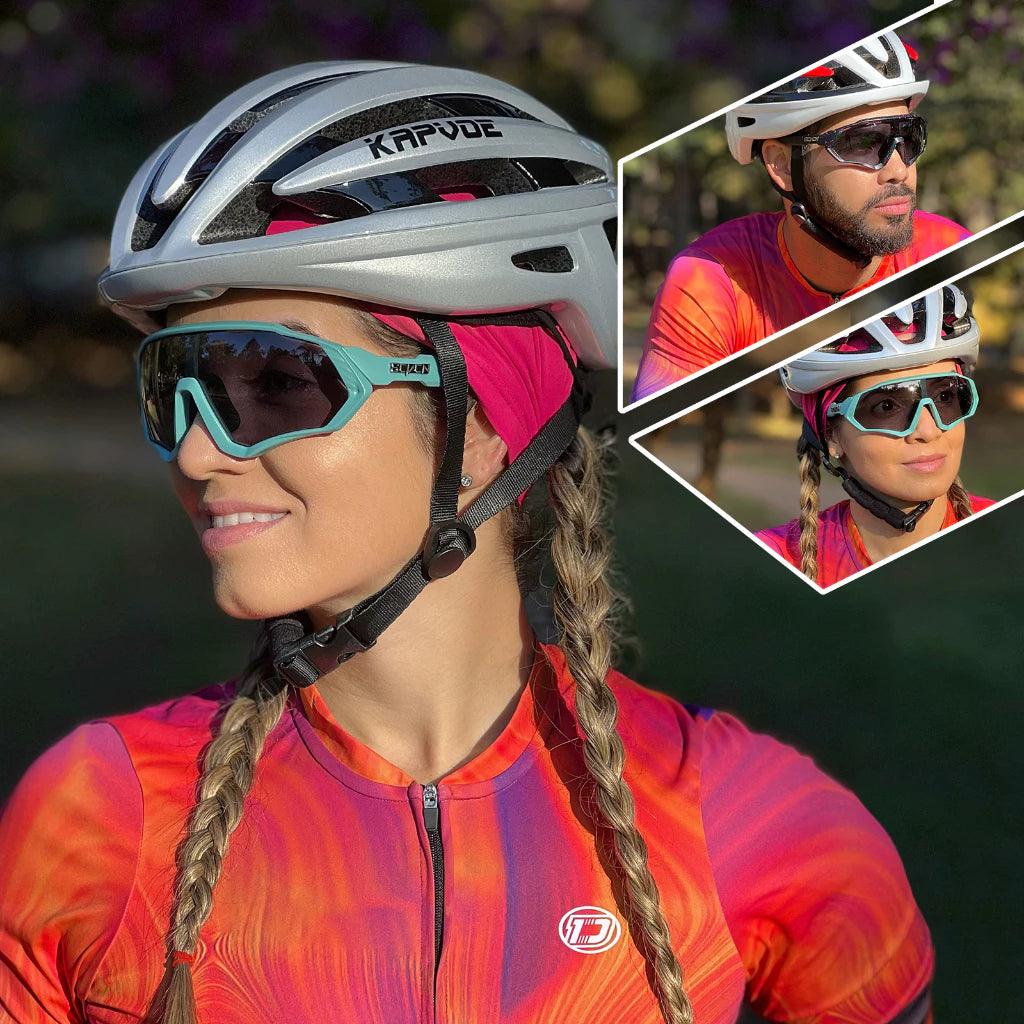 Óculos Foto cromáticos Unissex para Ciclismo - Lente Inteligente para Todos os Climas
