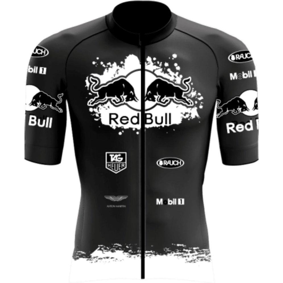 Camisa Camiseta Ciclismo Masculino Redbull Preta Proteção Uv