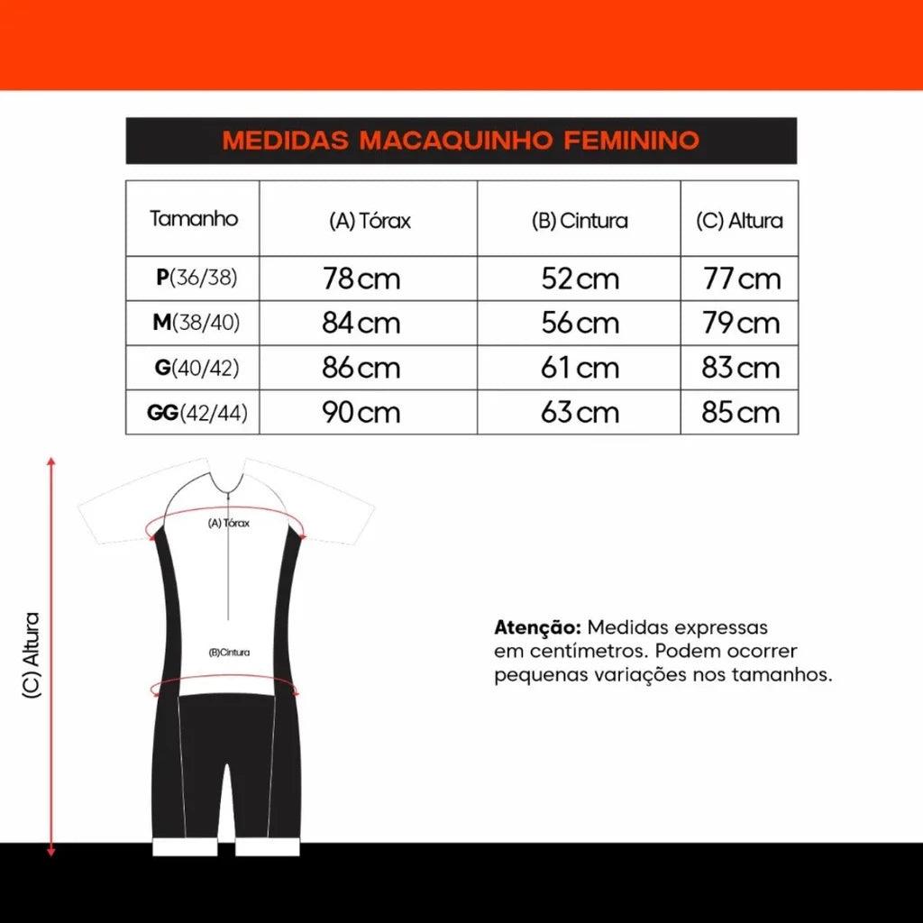 Macaquinho de Ciclismo Feminino  Roupa Bike Pedal MTB