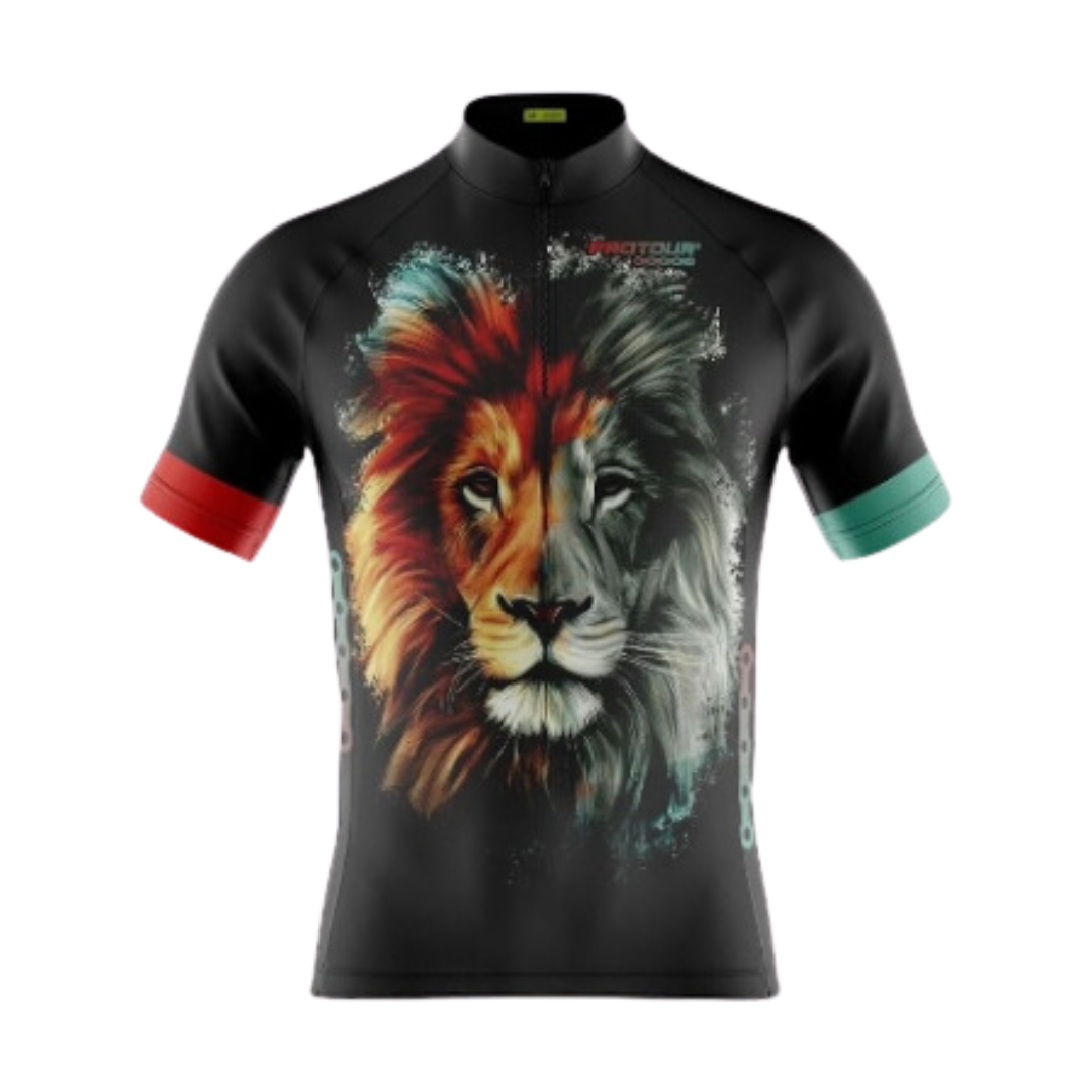 Camisa Ciclismo Masculina Pro Tour Leão de Judá Com Bolsos