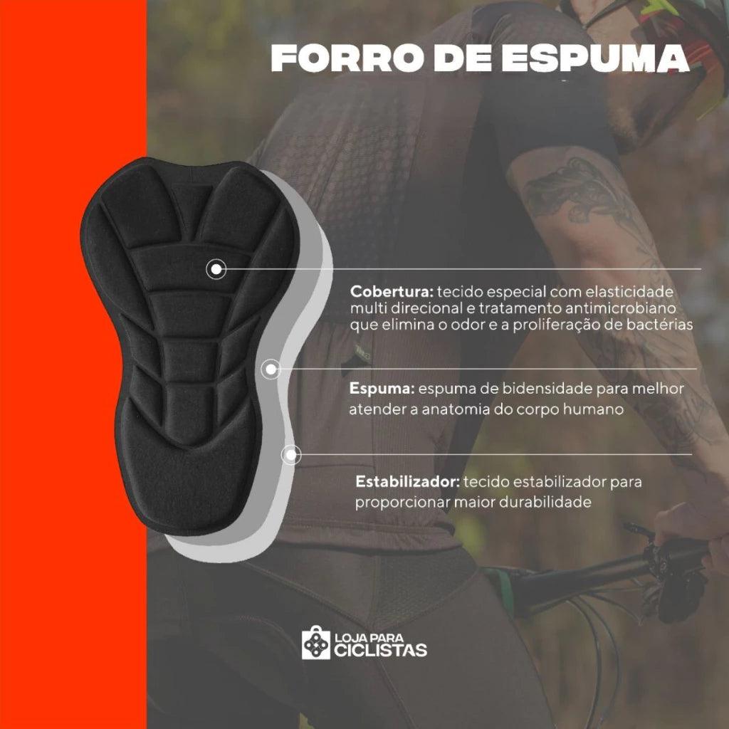 Macaquinho de Ciclismo Feminino Acolchoado com Forro Profissional Várias Cores Confortável para Pedal