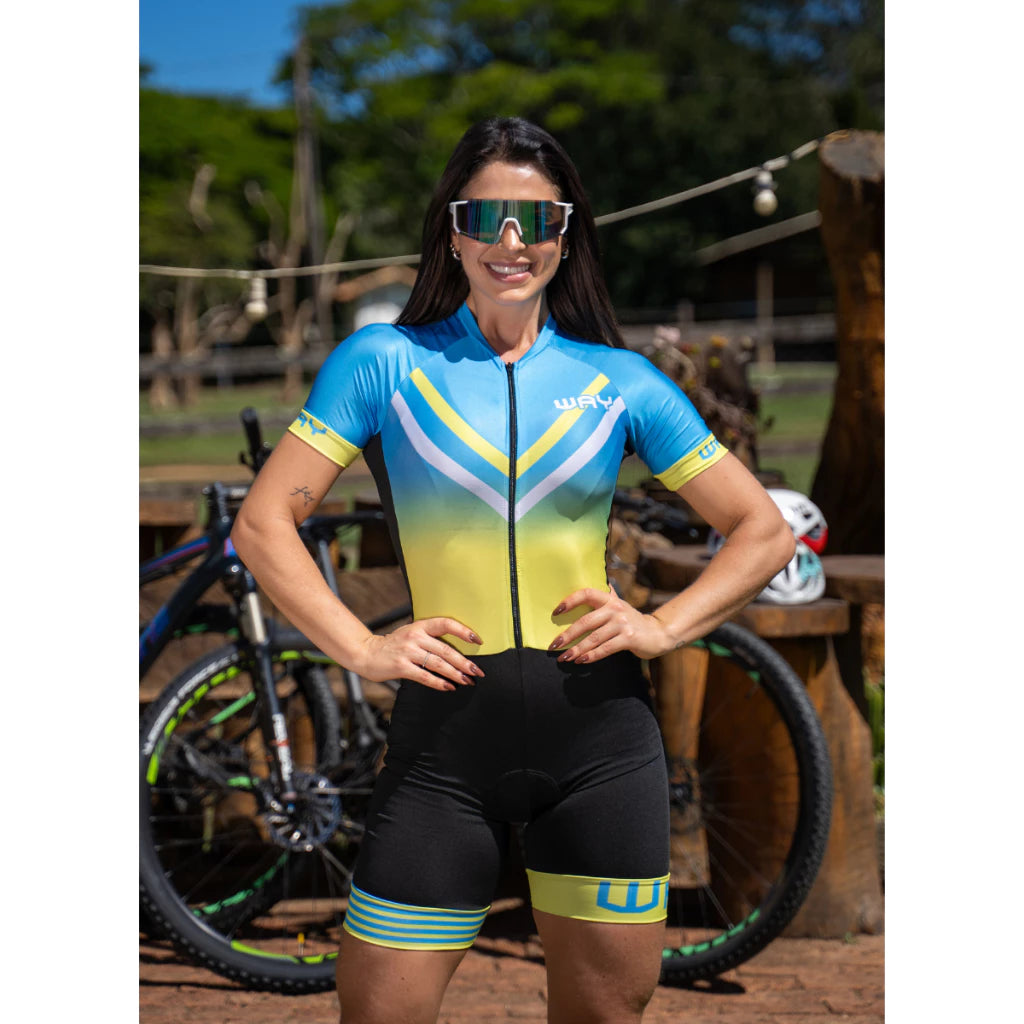 Macaquinho de Ciclismo Feminino  Roupa Bike Pedal MTB