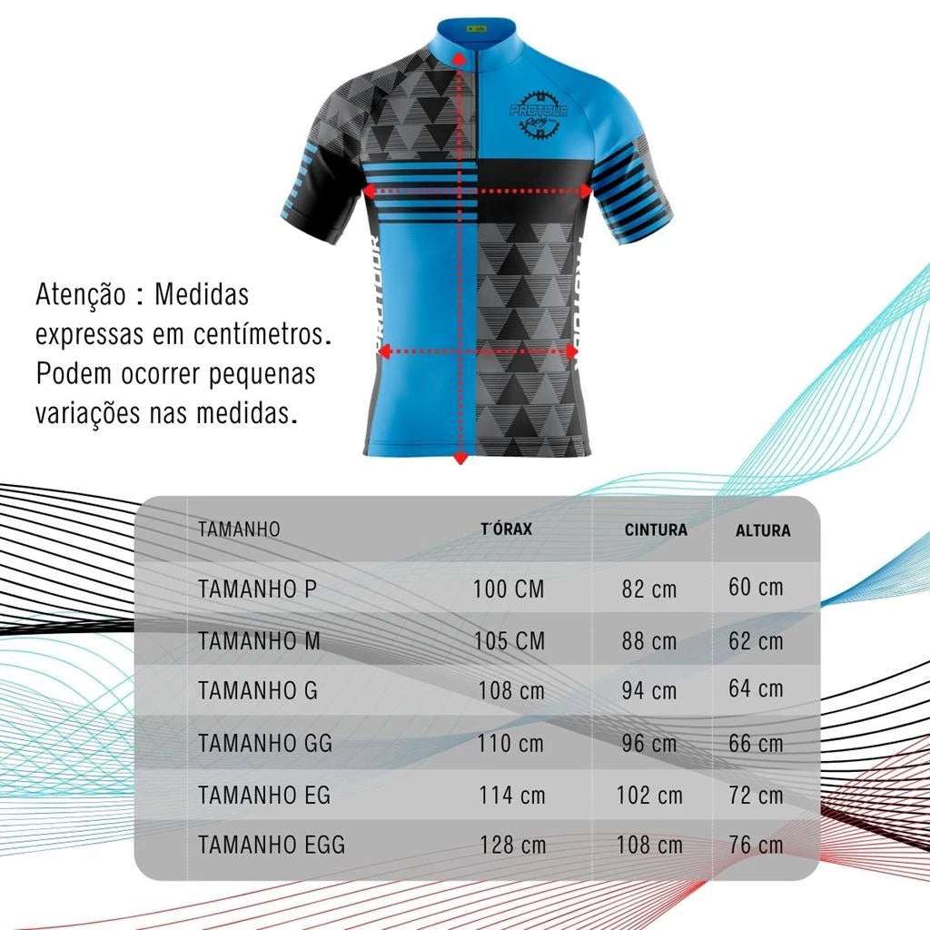 Camisa Ciclismo Masculina Pro Tour Leão de Judá Com Bolsos