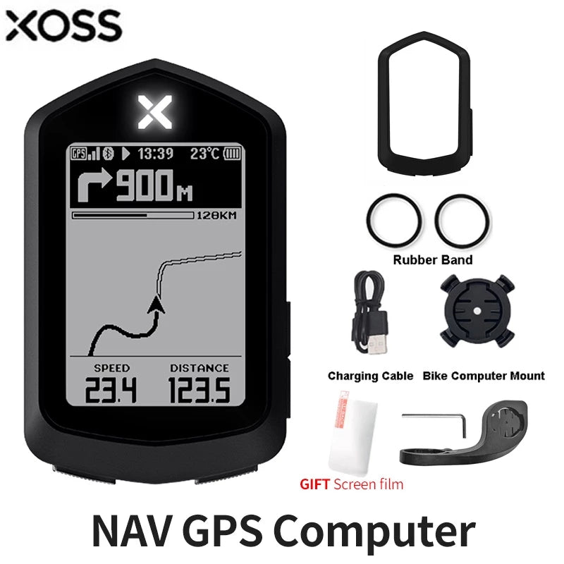 Xoss  NAV Leitor De Código GPS Sem Fio Monitor De Frequência Cardíaca Para Bicicleta