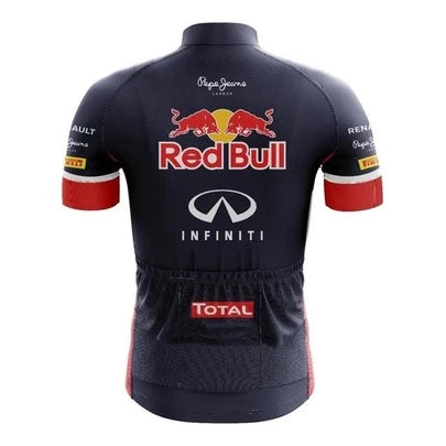 Kit Camisa Red Bull Dry Fit Bretelle Forro Gel Ciclismo Bike