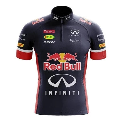 Kit Camisa Red Bull Dry Fit Bretelle Forro Gel Ciclismo Bike