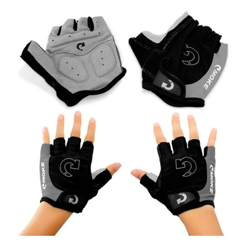 Par De Luvas Gel Ciclismo Dedo Curto Bike Academia Proteção